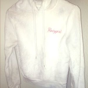 Plush white hoodie (babygirl)
